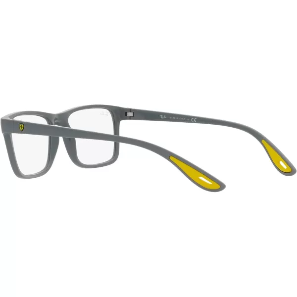 RayBan Rx7205m Scuderia Ferrari Collection Rectangular Prescription Eyewear FramesGreyDemo Lens