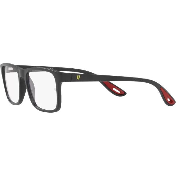 RayBan Rx7205m Scuderia Ferrari Collection Rectangular Prescription Eyewear FramesMatte BlackDemo Lens