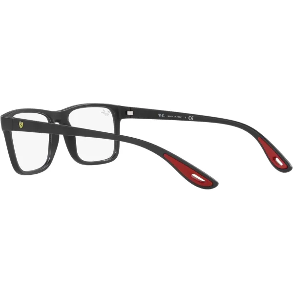 RayBan Rx7205m Scuderia Ferrari Collection Rectangular Prescription Eyewear FramesMatte BlackDemo Lens