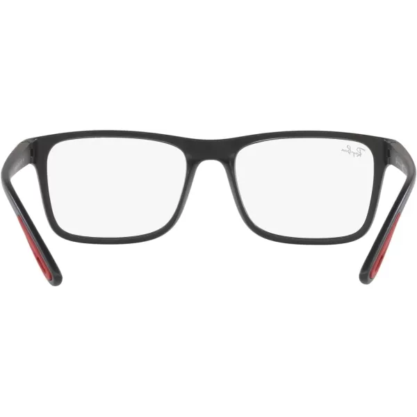RayBan Rx7205m Scuderia Ferrari Collection Rectangular Prescription Eyewear FramesMatte BlackDemo Lens
