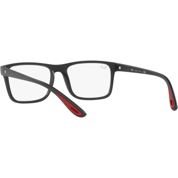 RayBan Rx7205m Scuderia Ferrari Collection Rectangular Prescription Eyewear FramesMatte BlackDemo Lens