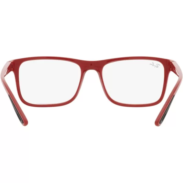 RayBan Rx7205m Scuderia Ferrari Collection Rectangular Prescription Eyewear FramesRedDemo Lens