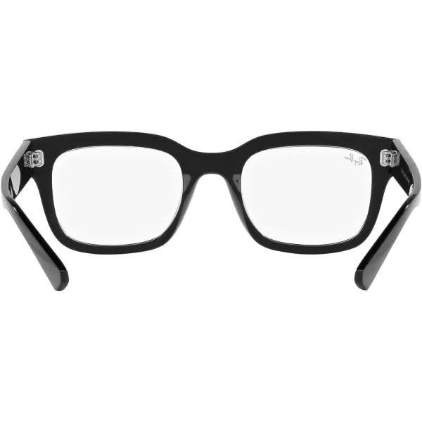 RayBan Rx7217 Chad Rectangular Prescription Eyewear FramesBlackDemo Lens