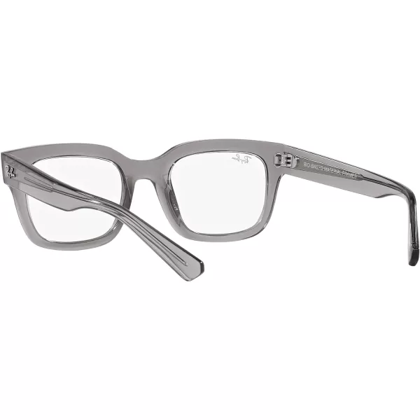 RayBan Rx7217 Chad Rectangular Prescription Eyewear FramesTransparent GreyDemo Lens