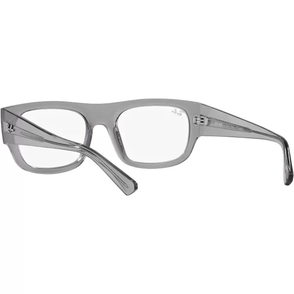 RayBan Rx7218 Kristin Rectangular Prescription Eyewear FramesTransparent GreyDemo Lens