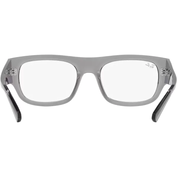 RayBan Rx7218 Kristin Rectangular Prescription Eyewear FramesTransparent GreyDemo Lens