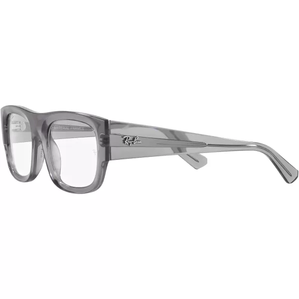 RayBan Rx7218 Kristin Rectangular Prescription Eyewear FramesTransparent GreyDemo Lens