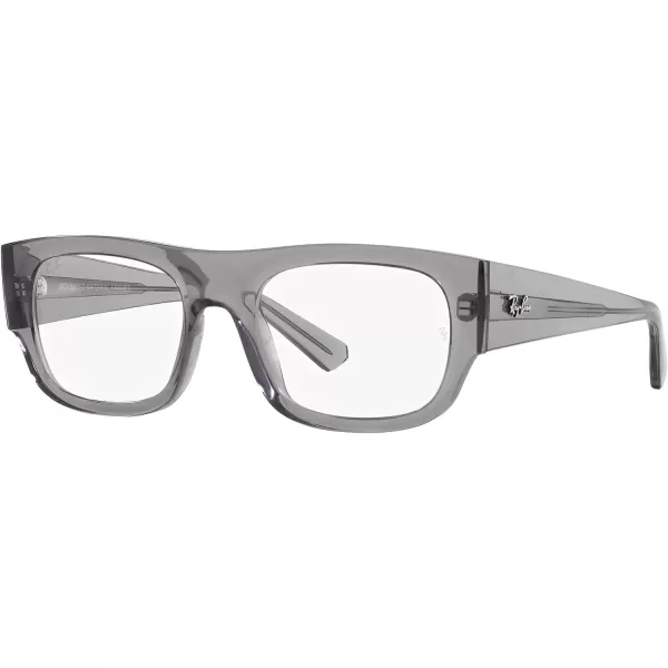 RayBan Rx7218 Kristin Rectangular Prescription Eyewear FramesTransparent GreyDemo Lens