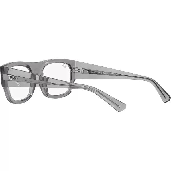 RayBan Rx7218 Kristin Rectangular Prescription Eyewear FramesTransparent GreyDemo Lens