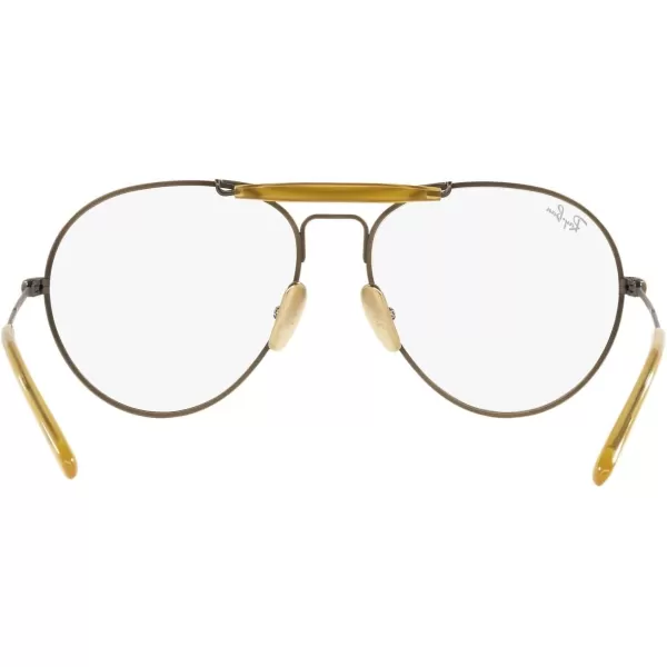 RayBan Rx8063v Titanium Aviator Prescription Eyewear FramesDemi Gloss Antique GoldDemo Lens