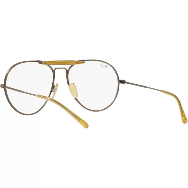 RayBan Rx8063v Titanium Aviator Prescription Eyewear FramesDemi Gloss Antique GoldDemo Lens