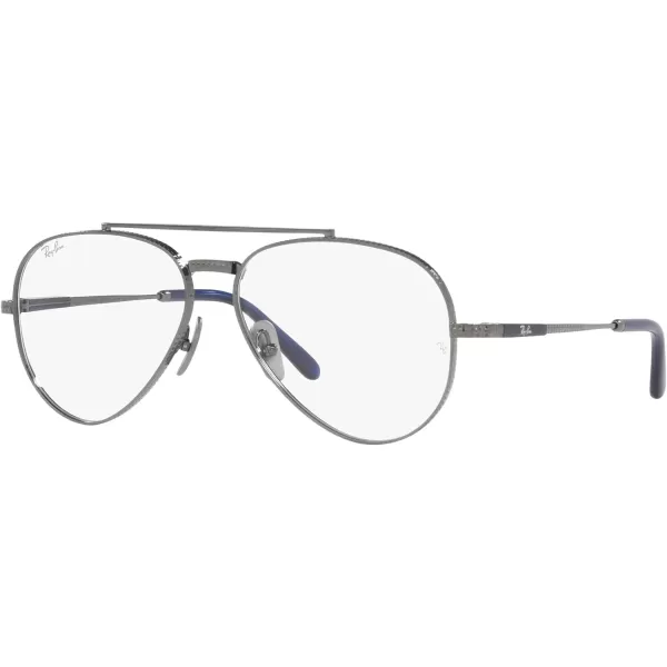 RayBan Rx8225v Aviator Titanium Pilot Prescription Eyewear FramesGunmetalDemo Lens