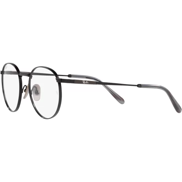 RayBan Rx8237v Round Titanium Prescription Eyewear FramesBlackDemo Lens