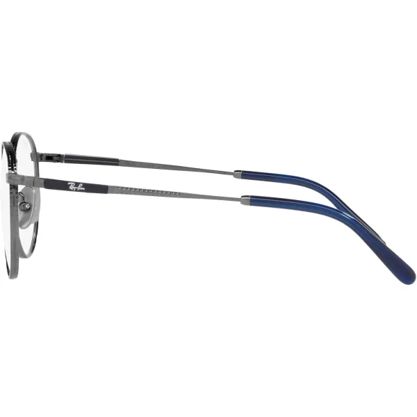 RayBan Rx8237v Round Titanium Prescription Eyewear FramesGunmetalDemo Lens