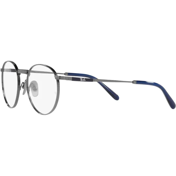 RayBan Rx8237v Round Titanium Prescription Eyewear FramesGunmetalDemo Lens