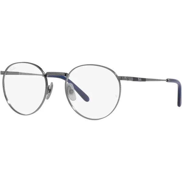 RayBan Rx8237v Round Titanium Prescription Eyewear FramesGunmetalDemo Lens