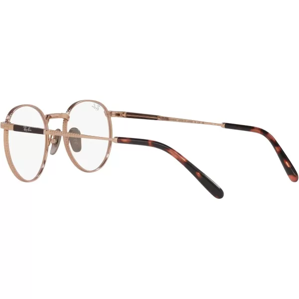 RayBan Rx8237v Round Titanium Prescription Eyewear FramesRose GoldDemo Lens