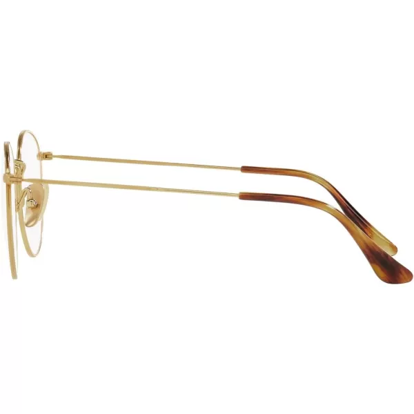 RayBan Rx8247v Round Titanium Prescription Eyewear FramesDemigloss Brushed GoldDemo Lens