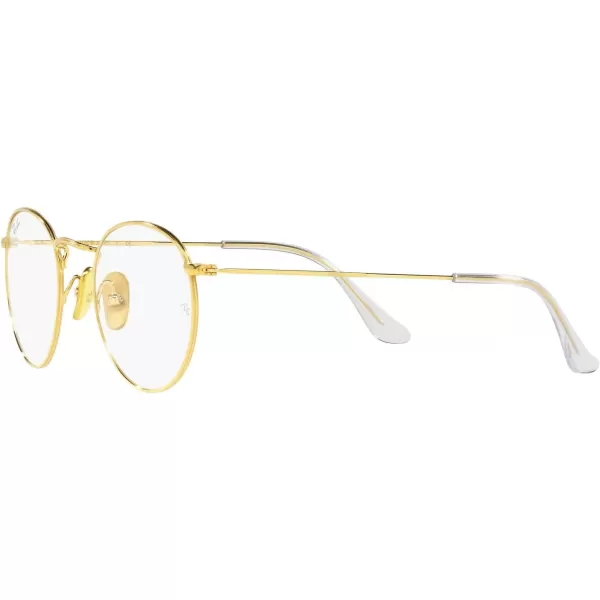 RayBan Rx8247v Round Titanium Prescription Eyewear FramesLegend GoldDemo Lens