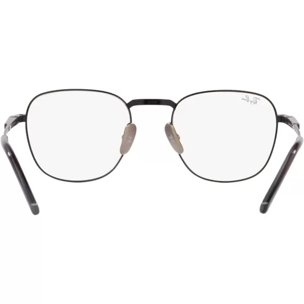 RayBan Rx8258v Frank Titanium Square Prescription Eyewear FramesBlackDemo Lens