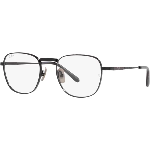 RayBan Rx8258v Frank Titanium Square Prescription Eyewear FramesBlackDemo Lens