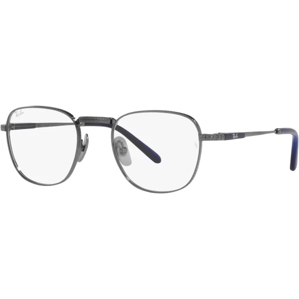 RayBan Rx8258v Frank Titanium Square Prescription Eyewear FramesGunmetalDemo Lens