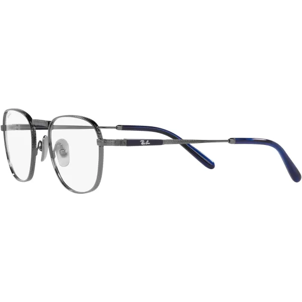 RayBan Rx8258v Frank Titanium Square Prescription Eyewear FramesGunmetalDemo Lens