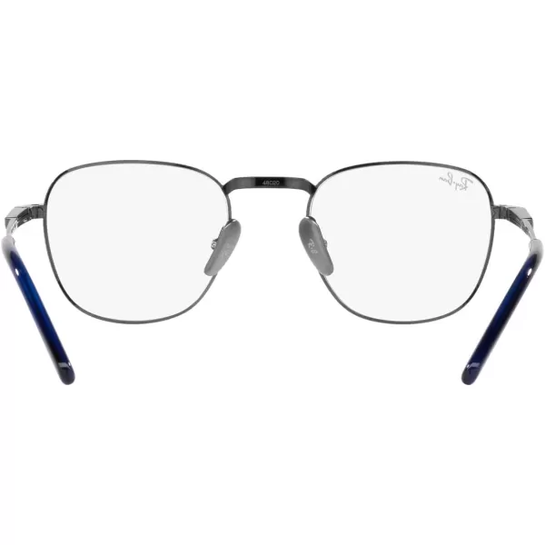 RayBan Rx8258v Frank Titanium Square Prescription Eyewear FramesGunmetalDemo Lens