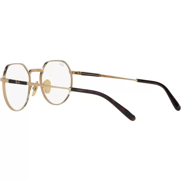 RayBan Rx8265v Jack Titanium Round Prescription Eyewear FramesGoldDemo Lens