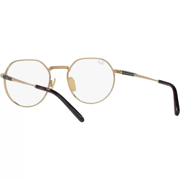 RayBan Rx8265v Jack Titanium Round Prescription Eyewear FramesGoldDemo Lens