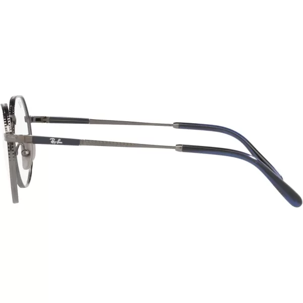 RayBan Rx8265v Jack Titanium Round Prescription Eyewear FramesGunmetalDemo Lens