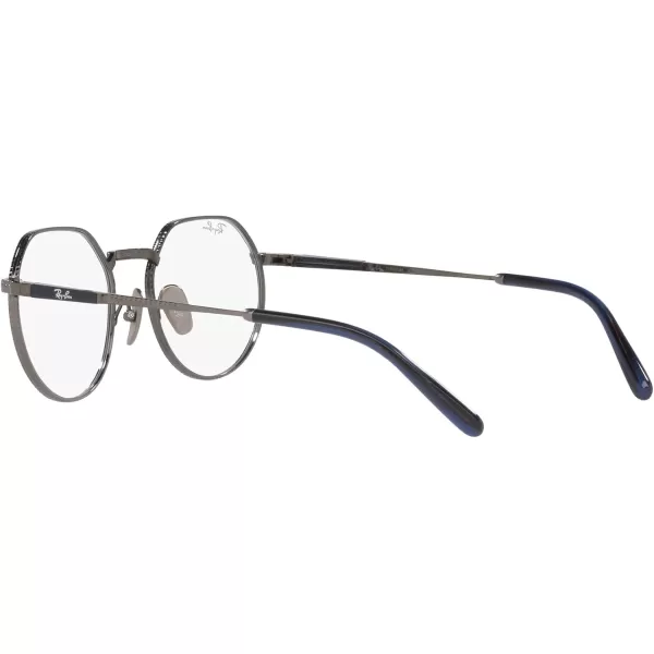 RayBan Rx8265v Jack Titanium Round Prescription Eyewear FramesGunmetalDemo Lens