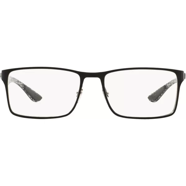 RayBan Rx8415 Rectangular Prescription Eyeglass FramesMatte Black on BlackDemo Lens