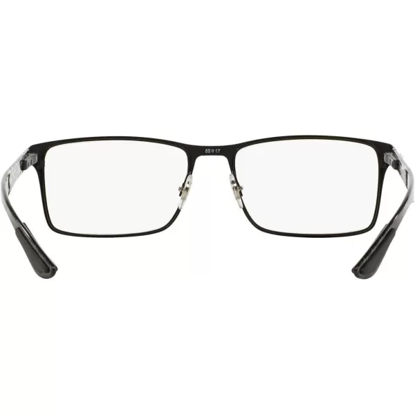 RayBan Rx8415 Rectangular Prescription Eyeglass FramesMatte Black on BlackDemo Lens