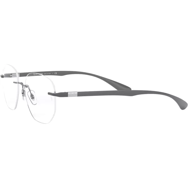 RayBan Rx8766 Rectangular Prescription Eyeglass FramesGunmetalDemo Lens