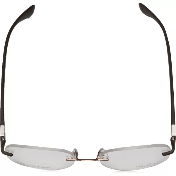 RayBan Rx8766 Rectangular Prescription Eyeglass FramesLight BrownDemo Lens