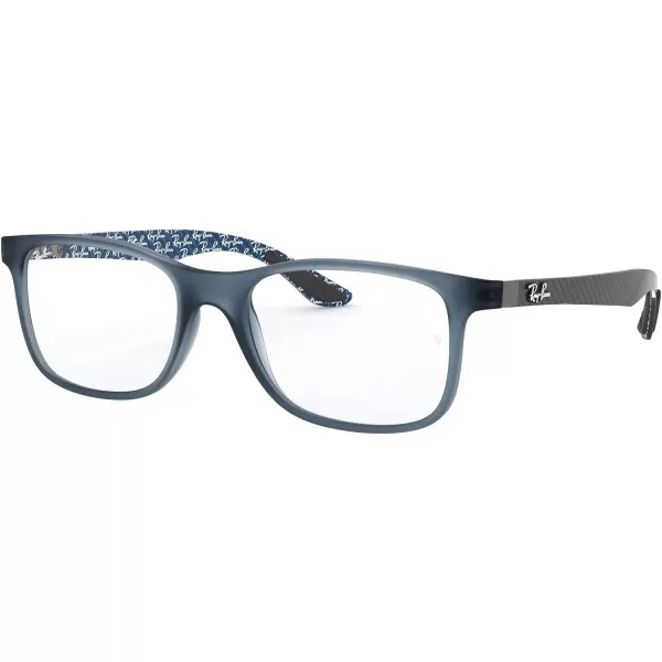 RayBan Rx8903 Square Prescription Eyeglass FramesMatte BlueDemo Lens