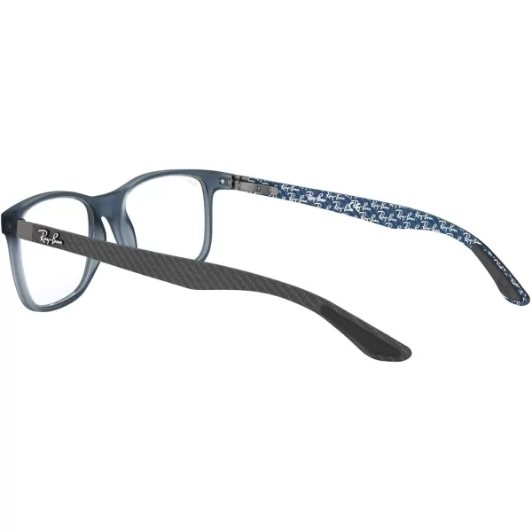 RayBan Rx8903 Square Prescription Eyeglass FramesMatte BlueDemo Lens