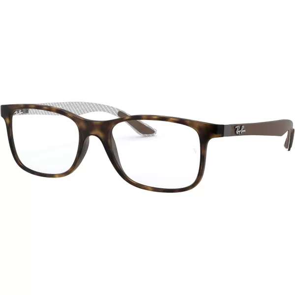 RayBan Rx8903 Square Prescription Eyeglass FramesMatte HavanaDemo Lens