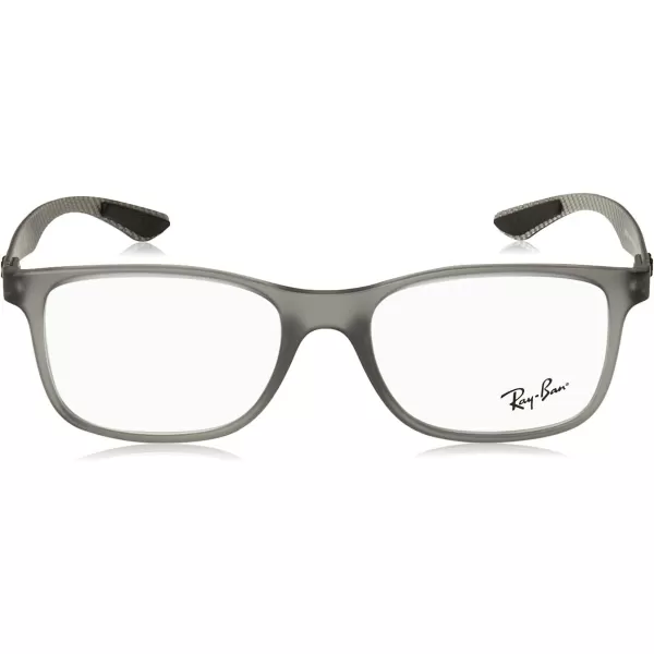 RayBan Rx8903 Square Prescription Eyeglass FramesMatte Transparent GreyDemo Lens