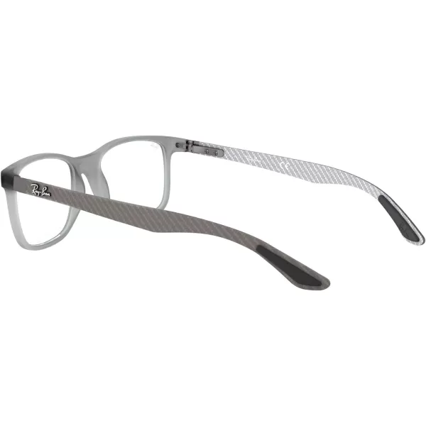 RayBan Rx8903 Square Prescription Eyeglass FramesMatte Transparent GreyDemo Lens