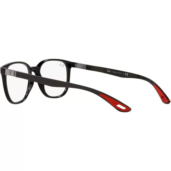 RayBan Rx8907m Scuderia Ferrari Collection Square Prescription Eyeglass FramesBlackDemo Lens