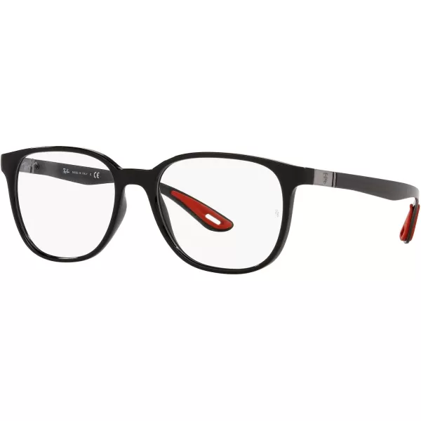 RayBan Rx8907m Scuderia Ferrari Collection Square Prescription Eyeglass FramesBlackDemo Lens