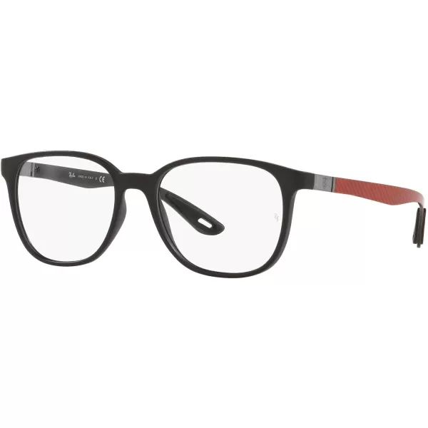 RayBan Rx8907m Scuderia Ferrari Collection Square Prescription Eyeglass FramesMatte BlackDemo Lens