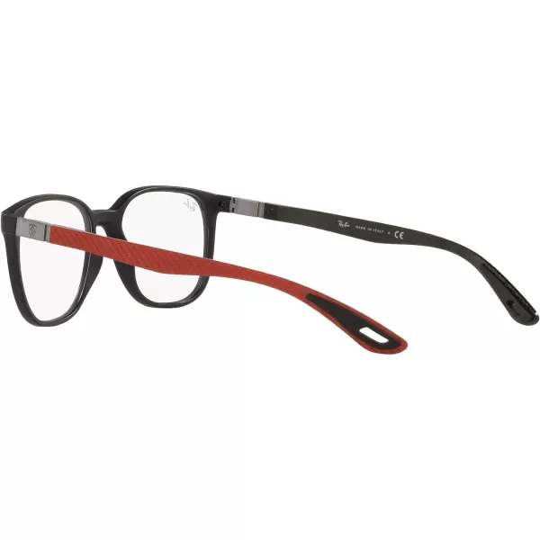 RayBan Rx8907m Scuderia Ferrari Collection Square Prescription Eyeglass FramesMatte BlackDemo Lens