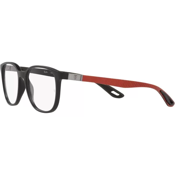 RayBan Rx8907m Scuderia Ferrari Collection Square Prescription Eyeglass FramesMatte BlackDemo Lens