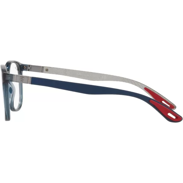 RayBan Rx8907m Scuderia Ferrari Collection Square Prescription Eyeglass FramesTransparent BlueDemo Lens