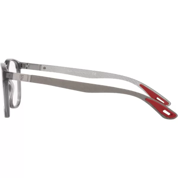 RayBan Rx8907m Scuderia Ferrari Collection Square Prescription Eyeglass FramesTransparent GreyDemo Lens