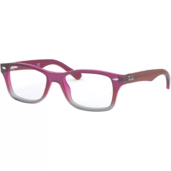 RayBan Ry1531 Square Prescription Eyeglass FramesFuchsia Gradient IridescentDemo Lens