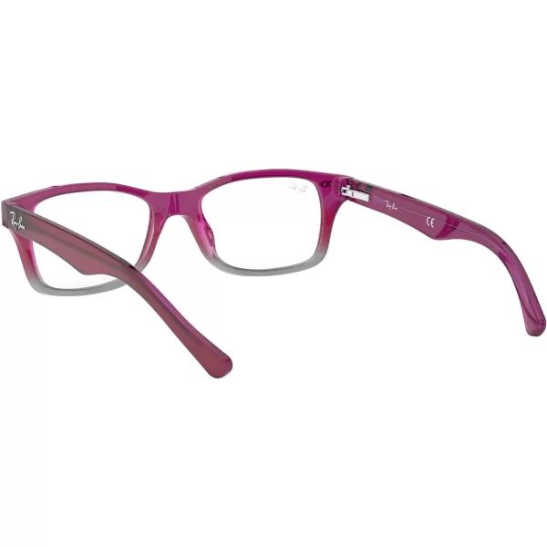 RayBan Ry1531 Square Prescription Eyeglass FramesFuchsia Gradient IridescentDemo Lens